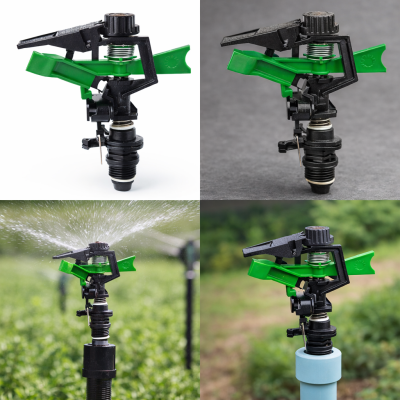 Béc tưới cánh đập chỉnh góc xoay 360 độ đuôi cá ren ngoài 21mm B-121 ĐC