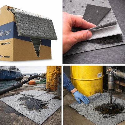 Tấm thấm hút đa năng cho tràn đổ dầu & hóa chất Spilfyter UPG-75