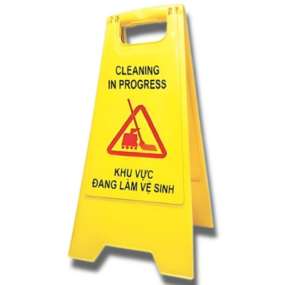Biển báo chữ A "Khu vực đang làm vệ sinh" C04-VS