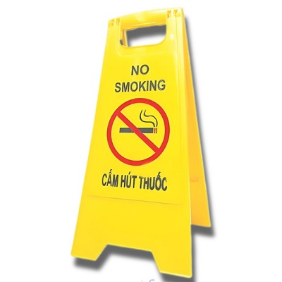 Biển cảnh báo chữ A khu vực cấm hút thuốc CB04-S