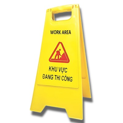 Biển cảnh báo chữ A "Khu vực đang thi công" C04-TC